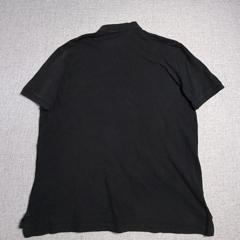 Polo Ralph Lauren Polo Shirt Mens L Black 100% Cotton Short Sleeve Classic Fit